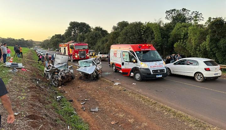 Duas pessoas morrem em acidente na BR-158 em Rio Bonito do Iguaçu