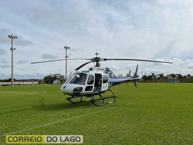 Idoso de 80 anos vítima de acidente de trânsito no interior se Santa Helena é transferido de helicóptero para Toledo