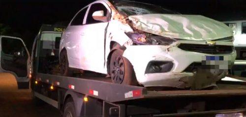 Onix tomado em assalto é recuperado após se envolver em acidente