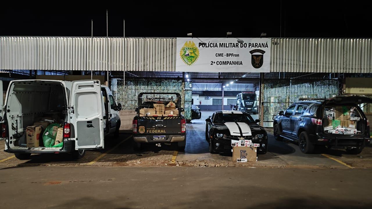 Palotina-PR, BPFron prende três pessoas por crime de contrabando, e apreende mais de R$ 100.000,00 em espécie em Operação Integrada com o NEPON/PF