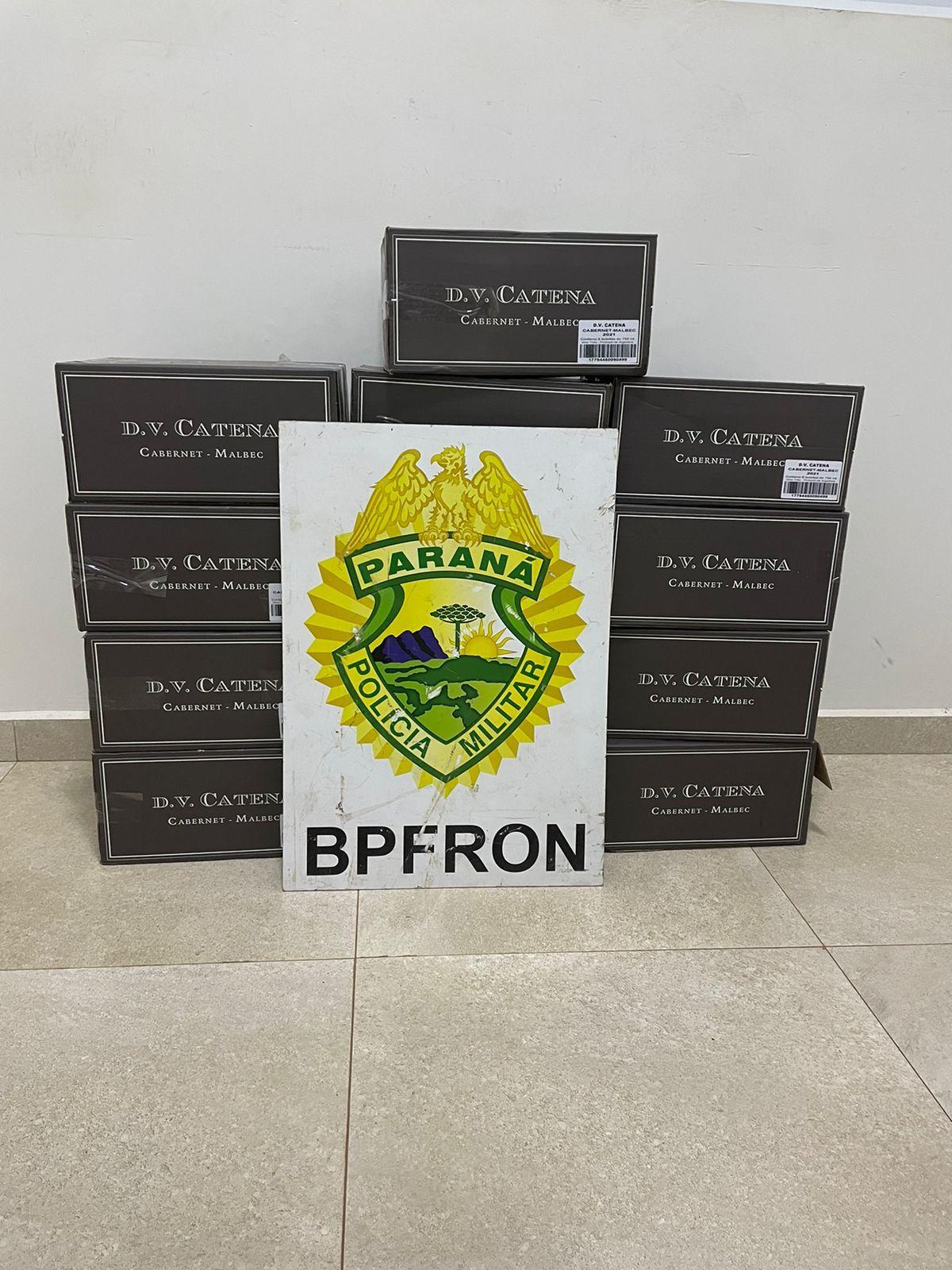BPFRON apreende bebidas estrangeiras em Santo Antônio do Sudoeste-PR
