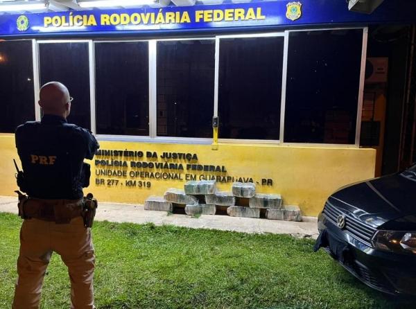 Jovem é preso em Guarapuava com 151,46kg de maconha, na Região