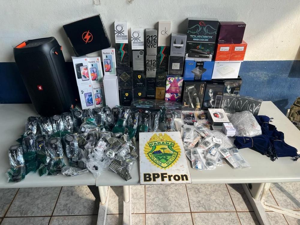 Mulher é detida com mais de R$ 1 milhão em produtos contrabandeados em Cascavel