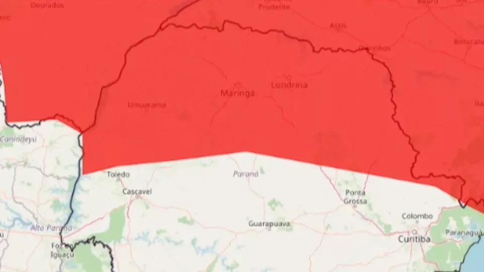 Onda de Calor: Inmet emite alerta vermelho de grande perigo; veja onde no Paraná