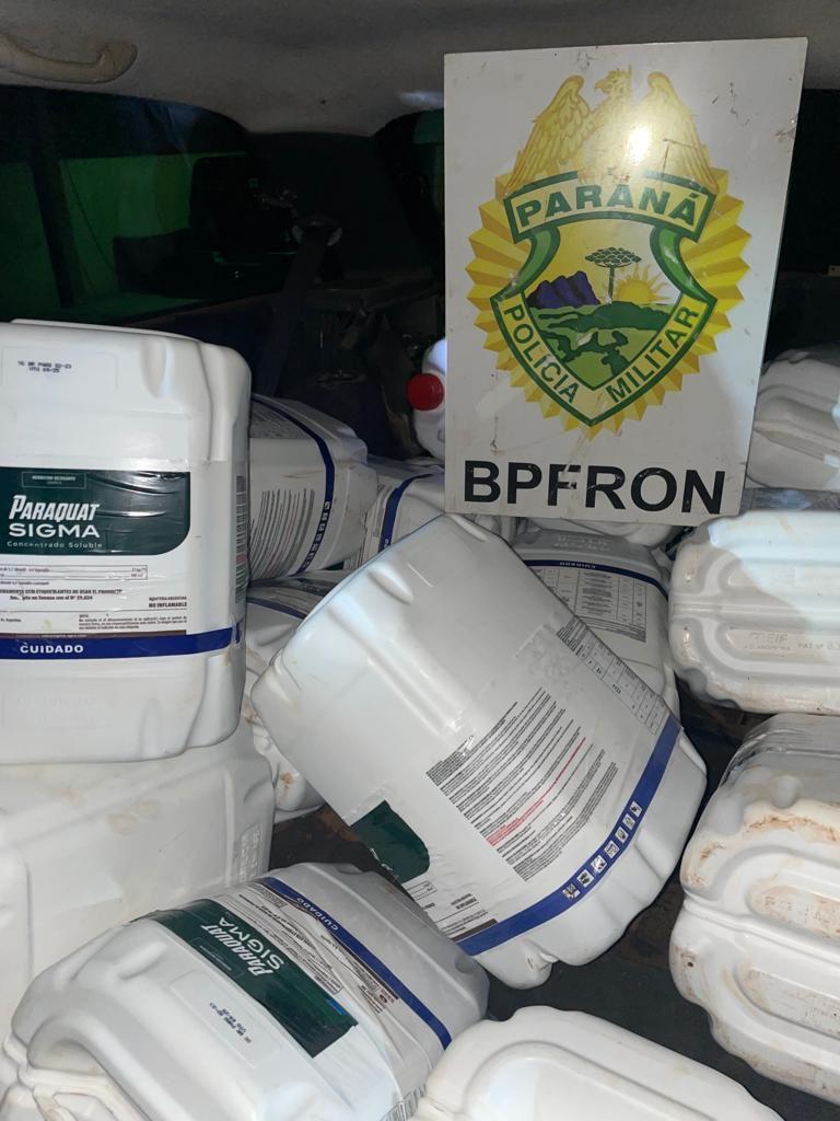 BPFRON apreende veículo carregado com agrotóxicos em Ampére-PR