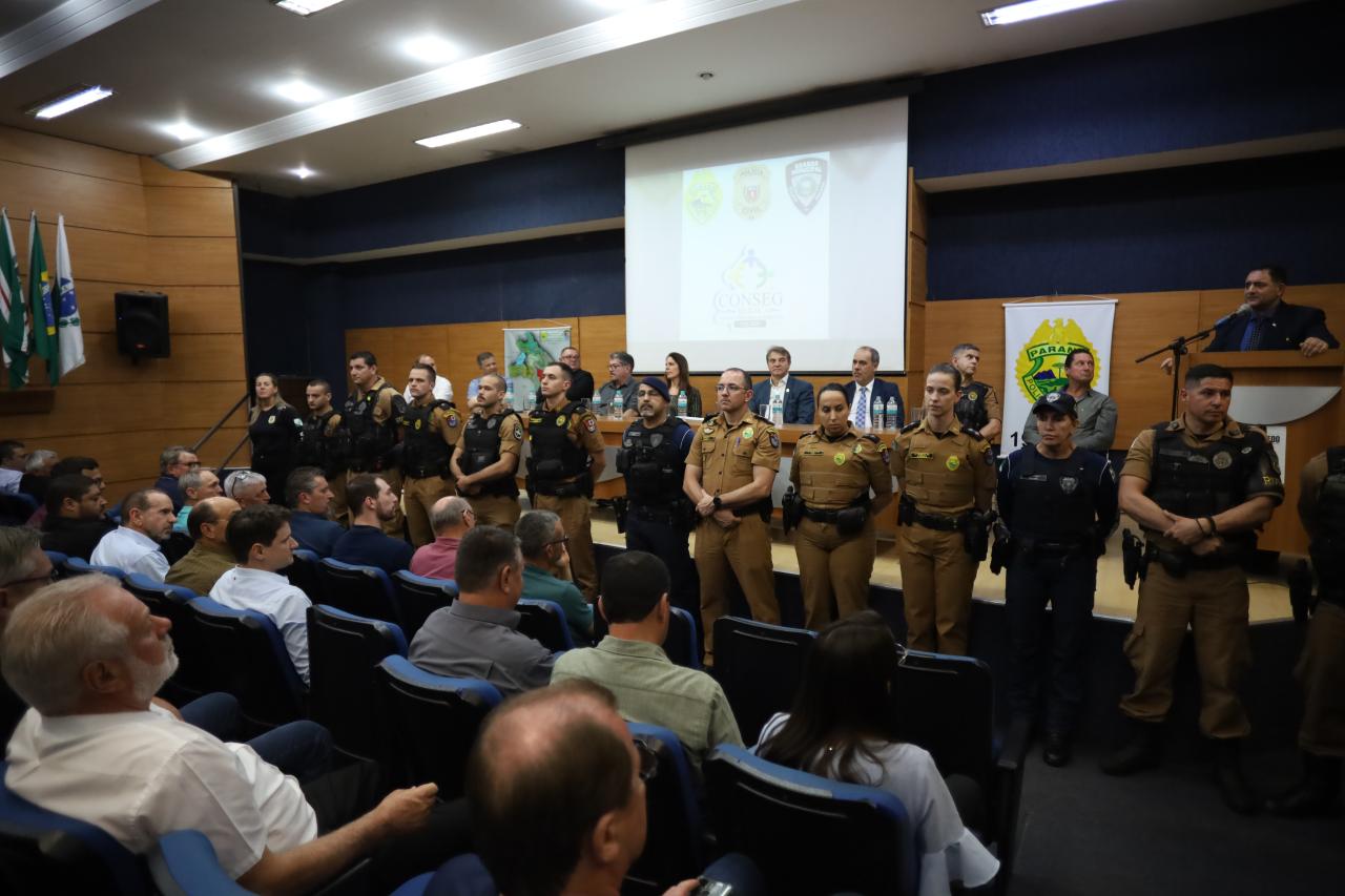 Noite de solenidade,19º BPM recebe o 1º Conselho de Segurança Rural do Paraná, em Toledo