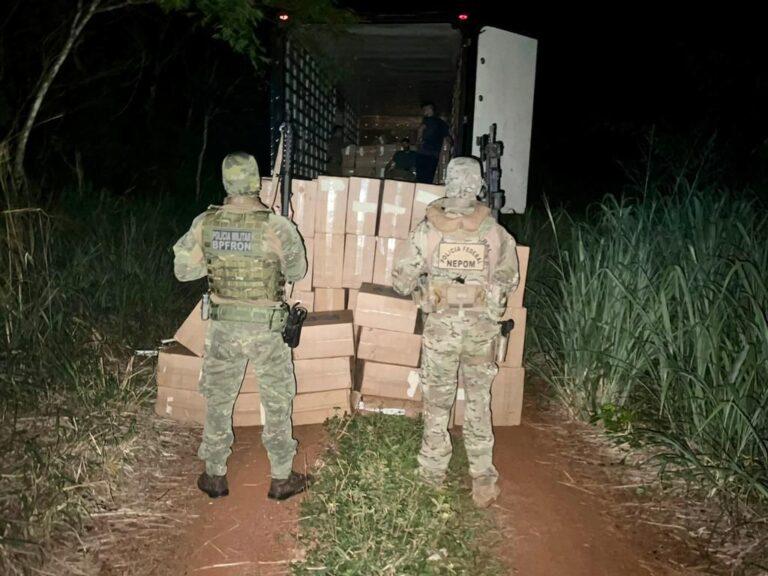 Policiais apreendem R$ 1,3 milhão em cigarros contrabandeados em Terra Roxa