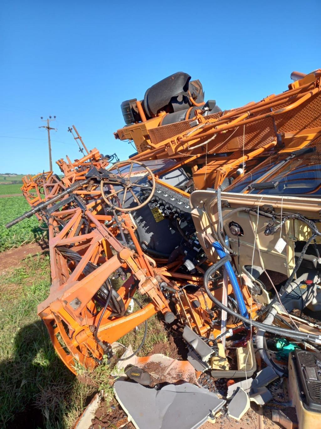 Acidente com maquinário agrícola deixa um homem gravemente ferido