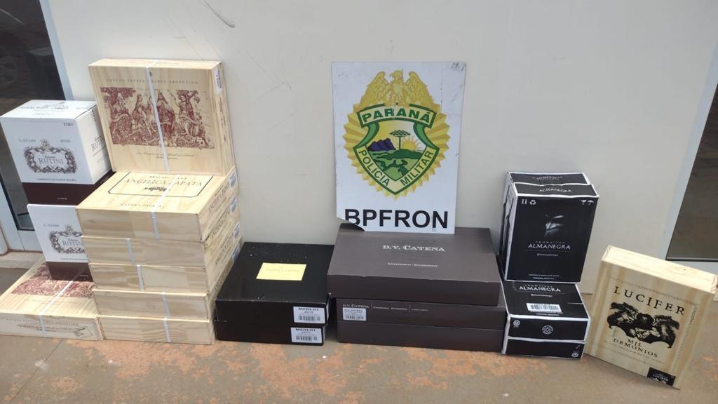 BPFRON apreende bebidas estrangeiras em Santo Antônio do Sudoeste-PR