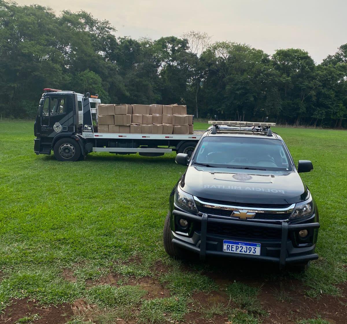 BPFRON apreende grande quantidade de bebidas estrangeiras em Santo Antônio do Sudoeste-PR