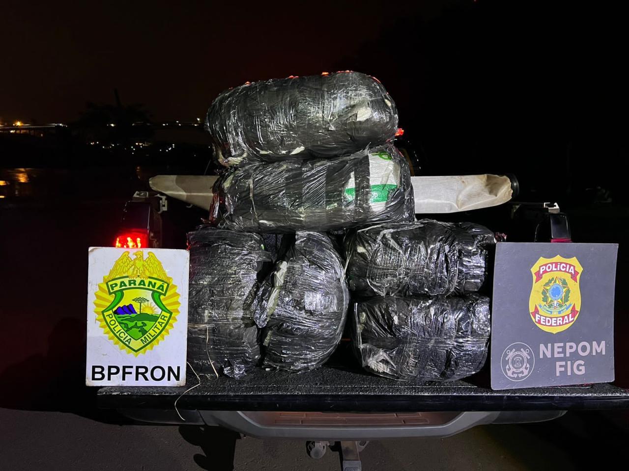 BPFRON e Polícia Federal apreendem drogas em Foz do Iguaçu-PR