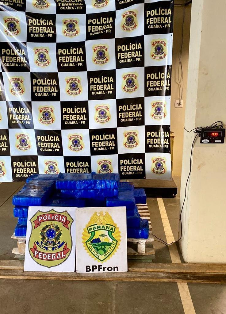 BPFRON e Polícia Federal apreendem quase 200kg de droga em portos clandestinos em Guaíra-PR
