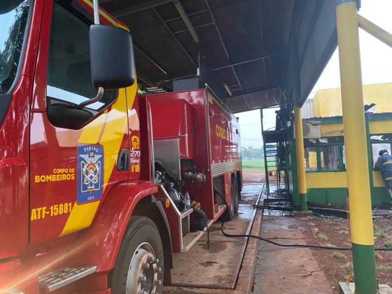 Incêndio atinge cooperativa agrícola no interior de Guaíra