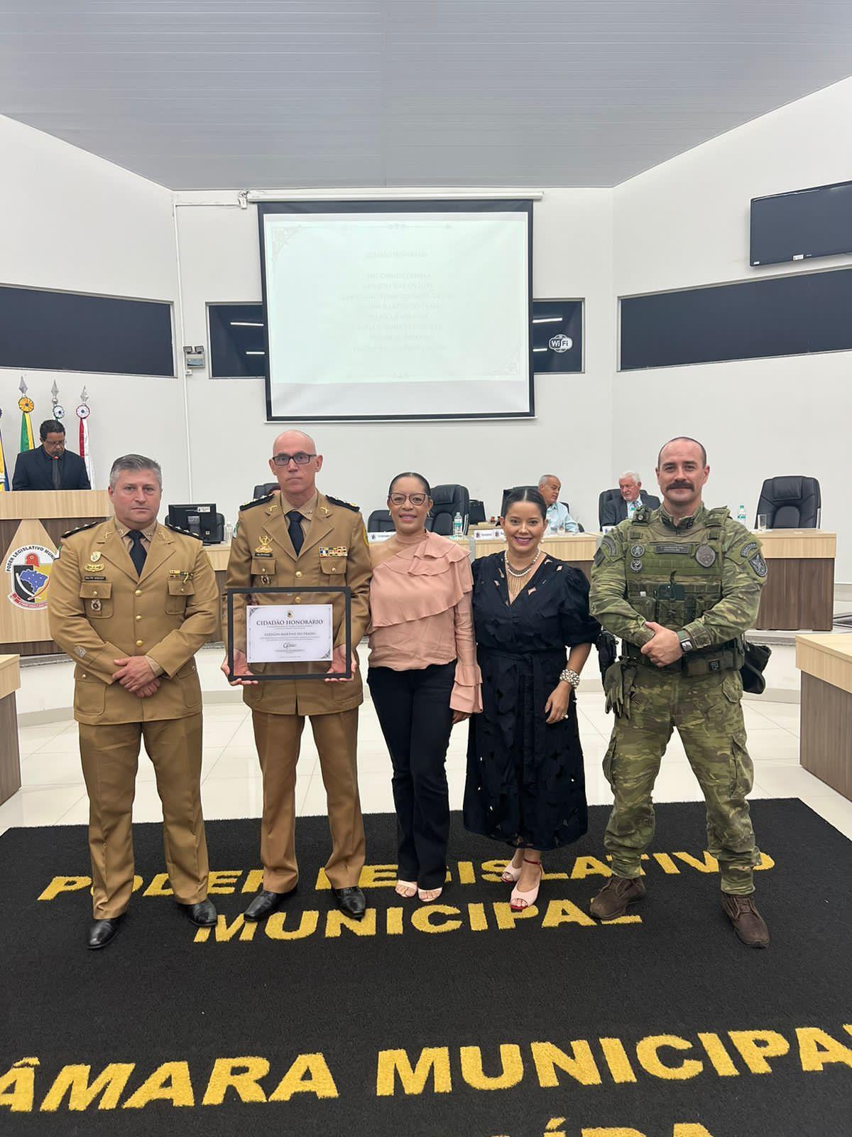 Major Eldison Martins do Prado recebe Título de Cidadão Honorário de Guaíra-PR: Reconhecimento à dedicação em prol da Segurança Pública do Paraná