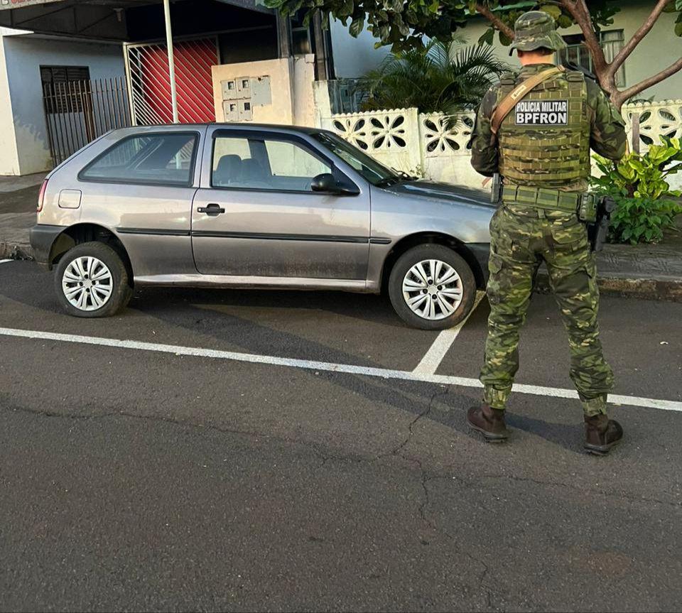 Operação Força Total: BPFron recupera veículo roubado em Terra Roxa
