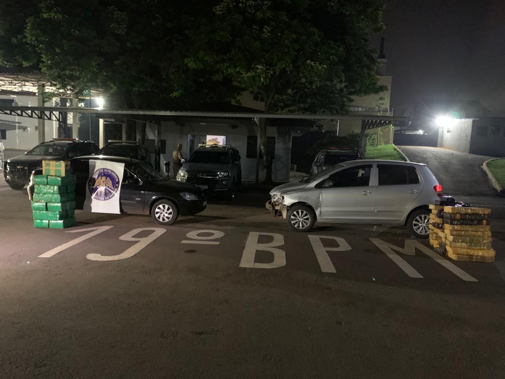 OPERAÇÃO HÓRUS: EQUIPES ALI, ROTAM e  ROCAM tiram de circulação mais de 648Kg de maconha em Toledo; Dois veículos foram aprendidos