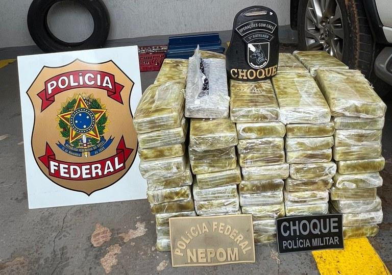 PF apreende mais de 100 quilos de cocaína no PR