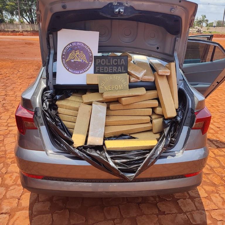 PF apreende mais de 400 quilos de maconha no PR