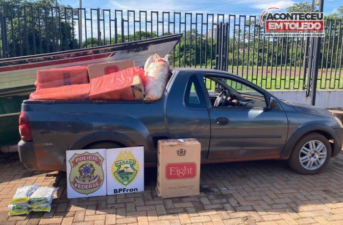 Ação interagências realiza apreensão de produtos contrabandeados do Paraguai