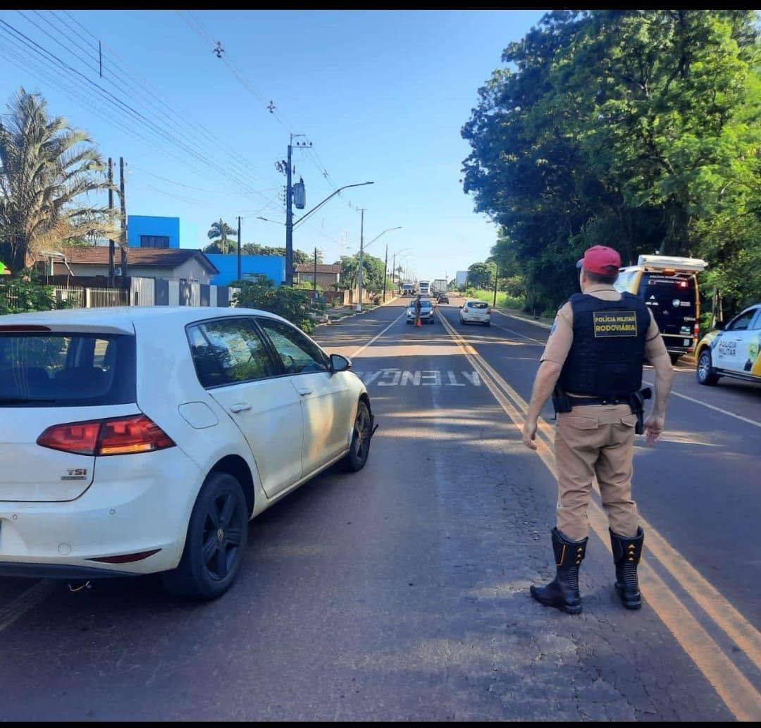 Acidente é registrado na PR-317, perímetro urbano de Santa Helena