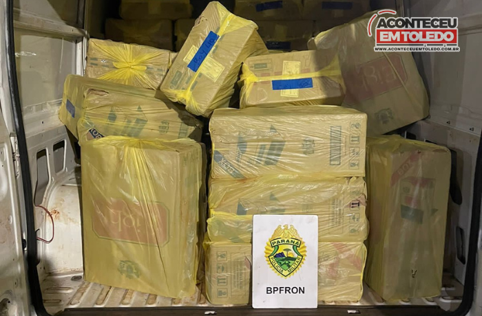 BPFron apreende veículo carregado de cigarros contrabandeados em Itaipulândia-PR