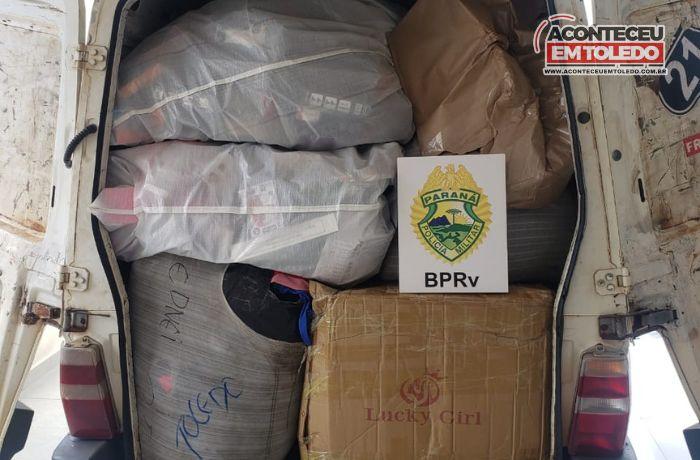 Equipe da BPRv aprendeu veículo com contrabando de armas e drogas na PRC-272 em Iporã