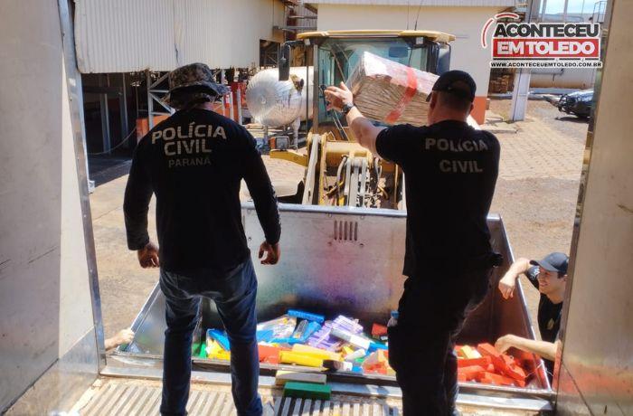 PCPR DE CASCAVEL  INCINERA 15 TONELADAS DE DROGAS APREENDIDAS ESSE ANO