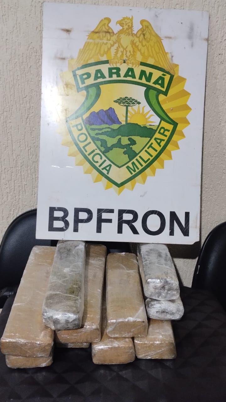 BPFRON apreende drogas em ônibus na cidade Capitão Leônidas Marques-PR