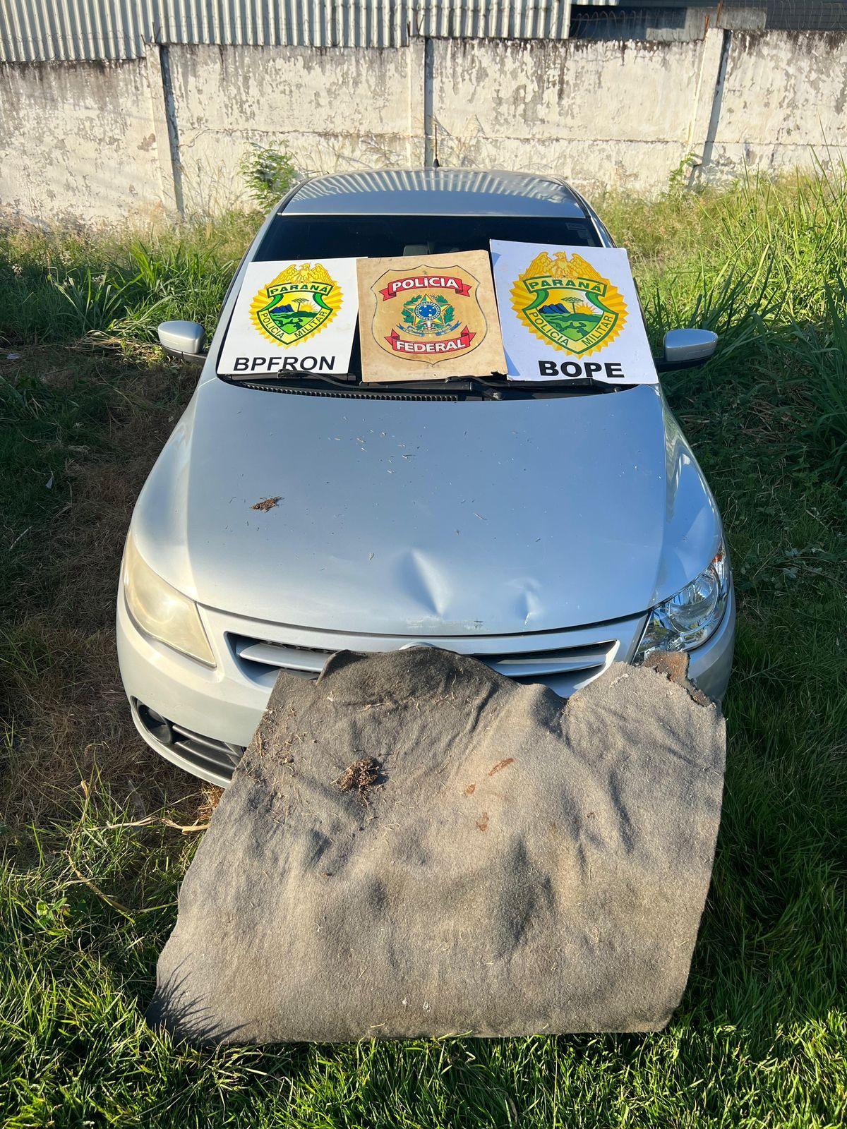 BPFRON, BOPE e Polícia Federal recuperam veículo roubado em Foz do Iguaçu-PR