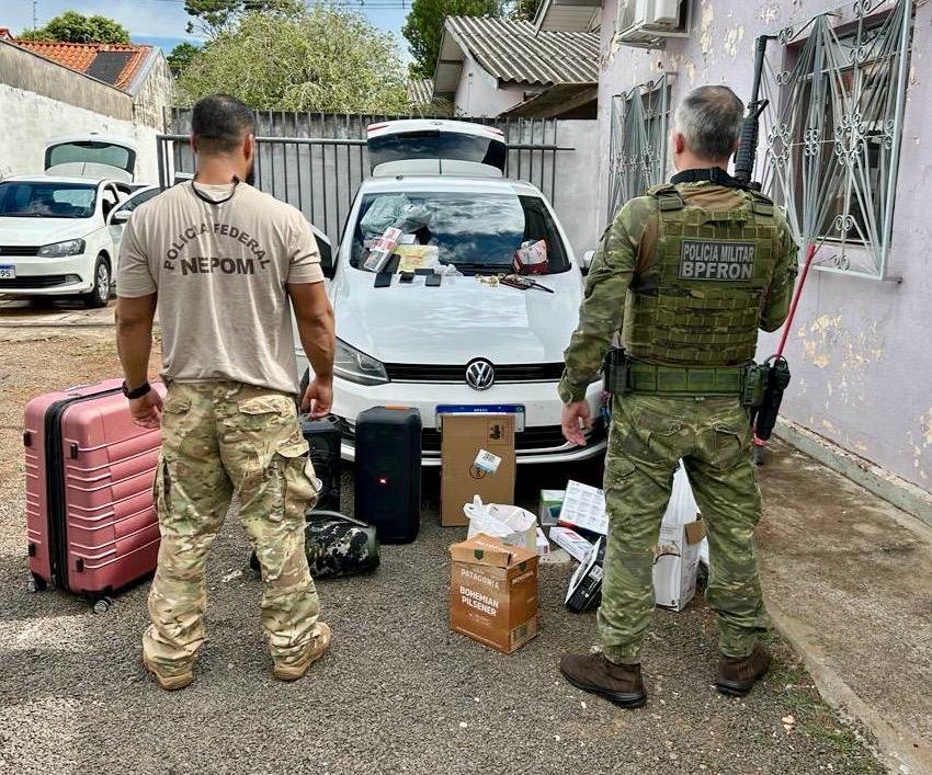 BPFRON e Polícia Federal recuperam objetos furtados em Guaíra-PR