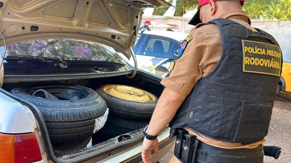 PRE apreende pneus contrabandeados do Paraguai