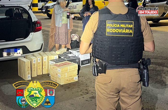 PRE aprende carga de vinhos avaliada em R$ 80 mil reais, em rodovia do Paraná