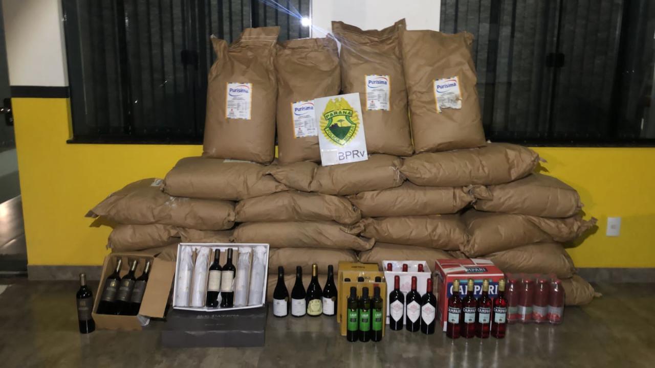 Veiculo com mais de 500 quilos de leite em pó é apreendida na PR 180 em Nova Aurora