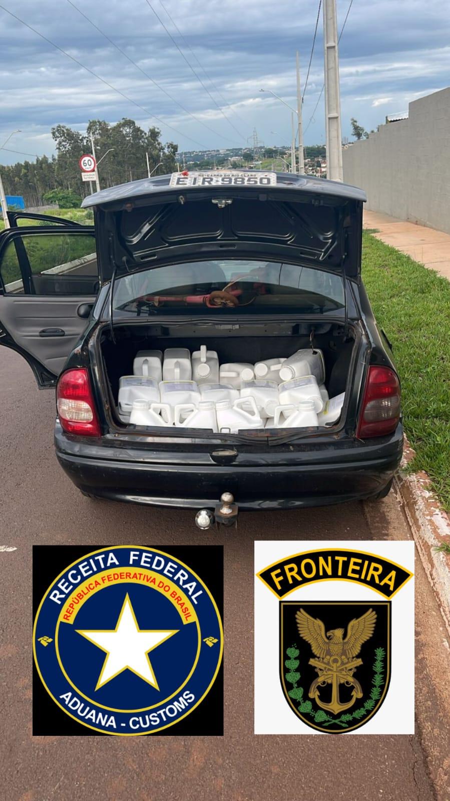 BPFRON E RF APREENDEM VEÍCULO CARREGADO COM AGROTÓXICOS CONTRABANDEADOS EM UMUARAMA-PR