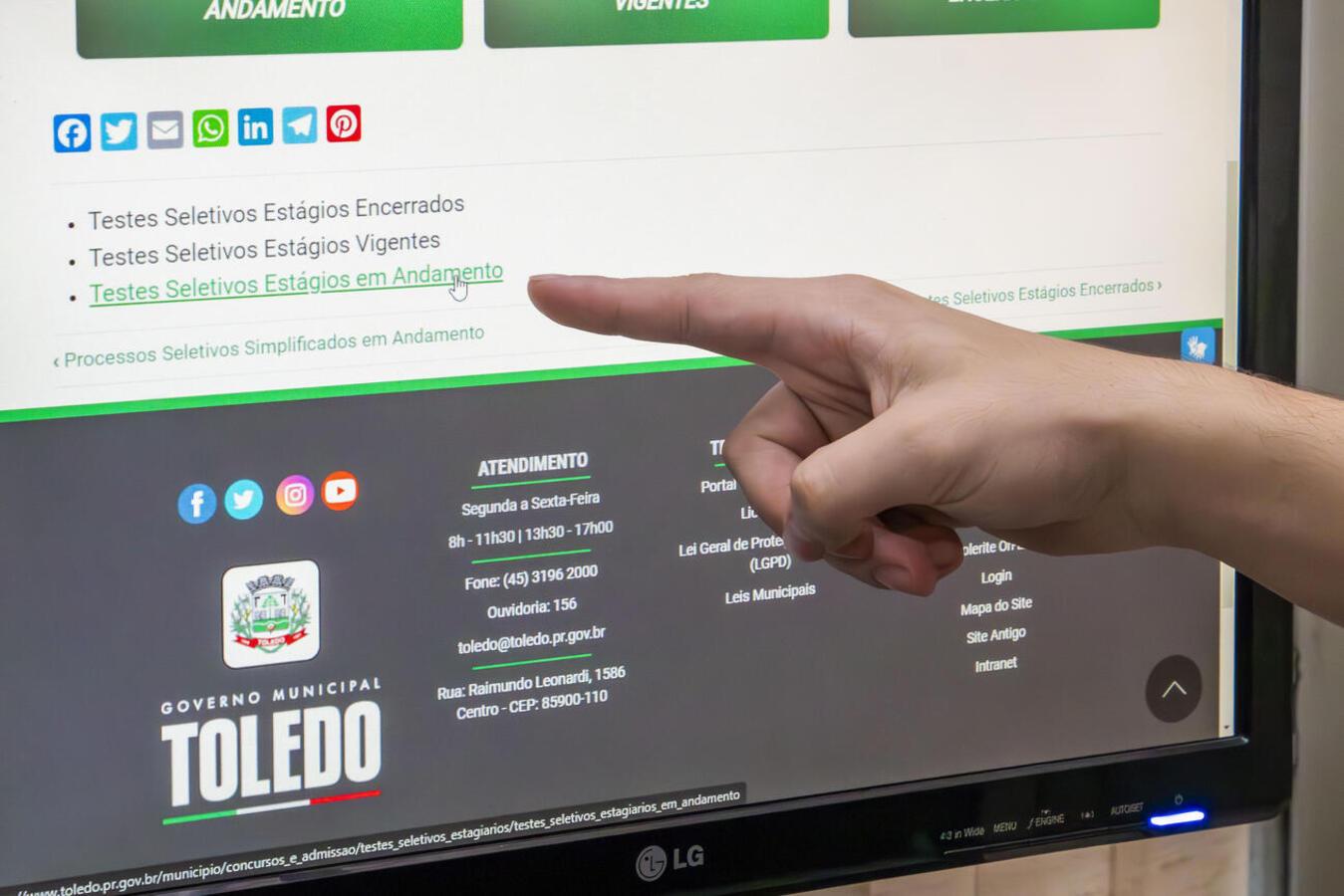 Prefeitura de Toledo abre edital de Teste Seletivo de Estagiário 01/2025