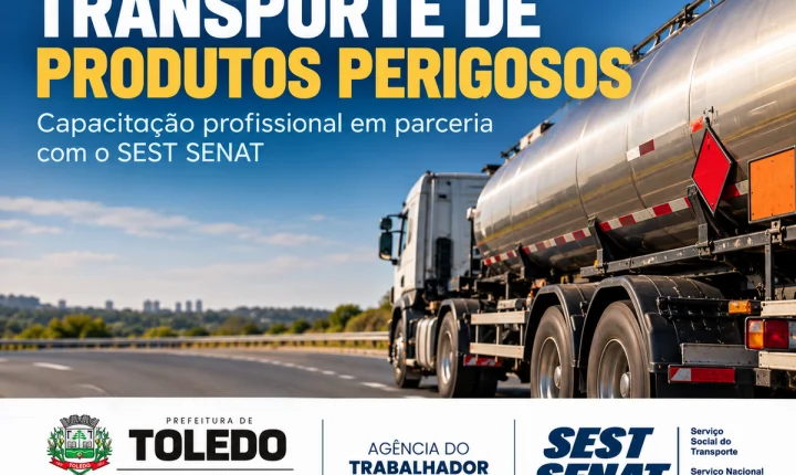 Estão abertas inscrições para curso gratuito de Transporte de Produtos Perigosos 